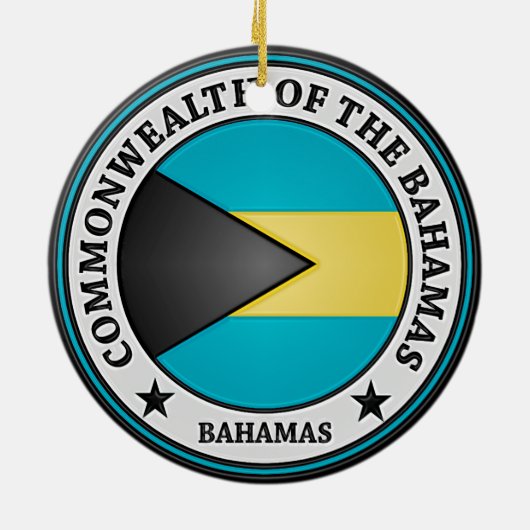 Bahamas Round Emblem Keramisch Ornament (Achterkant)