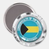 Bahamas Round Emblem Magneet (Voorkant / Achterkant)