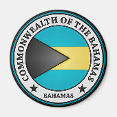 Bahamas Round Emblem Magneet (Voorkant)