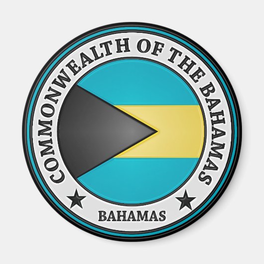 Bahamas Round Emblem Magneet (Voorkant)