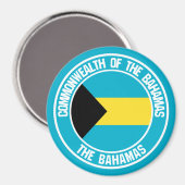 Bahamas Round Emblem Magneet (Voorkant / Achterkant)