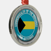 Bahamas Round Emblem Metalen Ornament (Rechts)