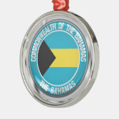 Bahamas Round Emblem Metalen Ornament (Links)