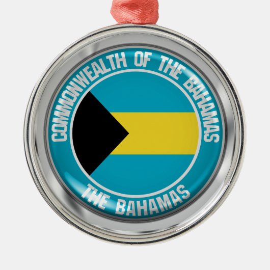Bahamas Round Emblem Metalen Ornament (Voorkant)