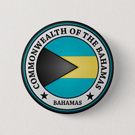 Bahamas Round Emblem Ronde Button 5,7 Cm (Voorkant)