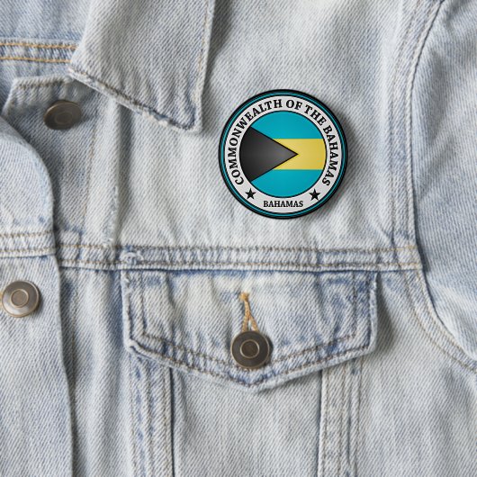 Bahamas Round Emblem Ronde Button 5,7 Cm (In situ)