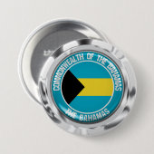 Bahamas Round Emblem Ronde Button 7,6 Cm (Voorkant /achterkant)