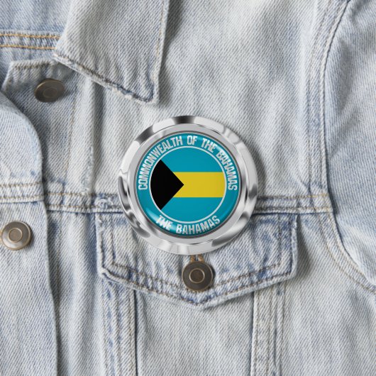 Bahamas Round Emblem Ronde Button 7,6 Cm (In situ)