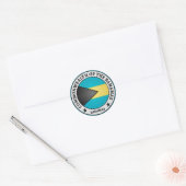 Bahamas Round Emblem Ronde Sticker (Envelop)