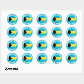 Bahamas Round Emblem Ronde Sticker (Vel)