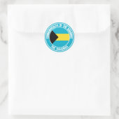 Bahamas Round Emblem Ronde Sticker (Tas)