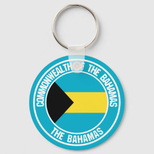 Bahamas Round Emblem Sleutelhanger