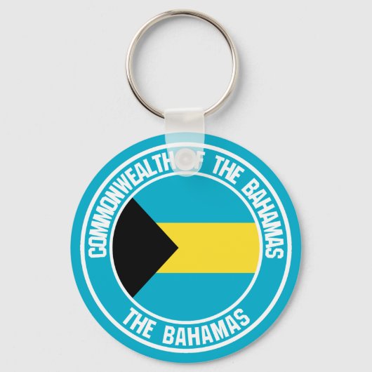 Bahamas Round Emblem Sleutelhanger (Voorkant)