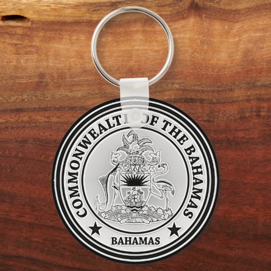 Bahamas Round Emblem Sleutelhanger (Voorkant)