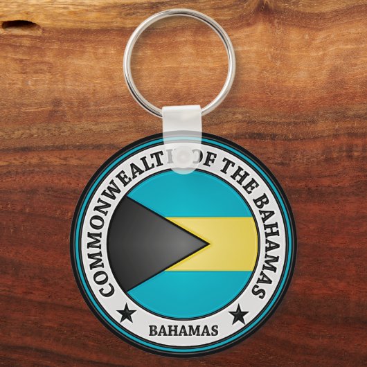 Bahamas Round Emblem Sleutelhanger (Voorkant)
