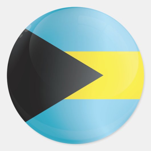 Bahamas Round-pictogramvlag Ronde Sticker (Voorkant)