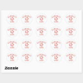 Bahamas roze meisje ronde sticker (Vel)