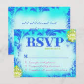BAHAMAS RSVP 2 Linen Papier Kaart (Voorkant / Achterkant)