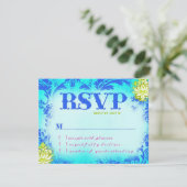 BAHAMAS RSVP 2-Regelige Papier Kaart (Staand voorkant)