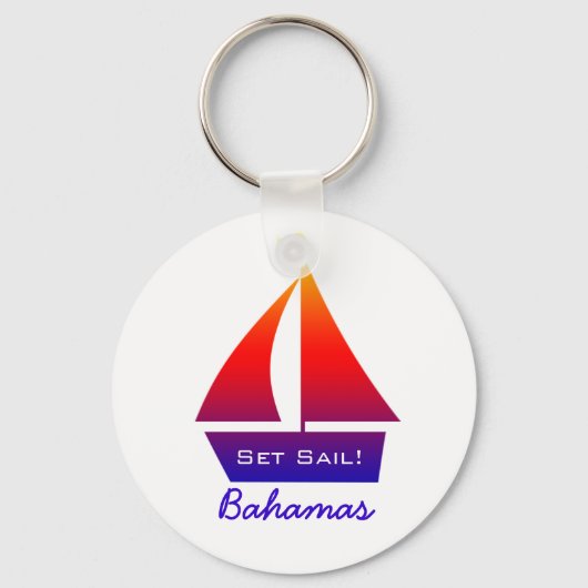 Bahamas Sailboat Sleutelhanger (Voorkant)
