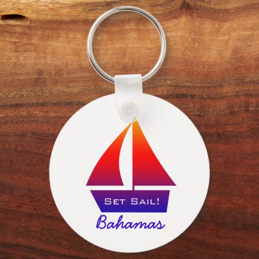 Bahamas Sailboat Sleutelhanger (Voorkant)