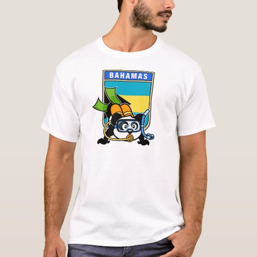 Bahamas Scuba Panda T-shirt (Voorkant)