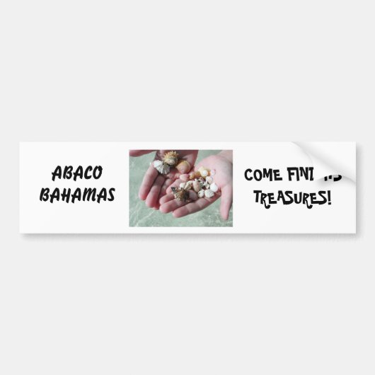 BAHAMAS SEASHELLS-BUMPERSTICKER BUMPERSTICKER (Voorkant)