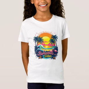 Bahamas Sfeer Retro Zonsondergang T-shirt
