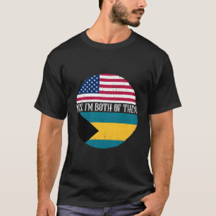 Bahama's Shirt Amerikaanse en Bahamaanse vlaggen b