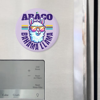 Bahamas Souvenir Gift: Abaco Bahamas Bahama Llama Magneet