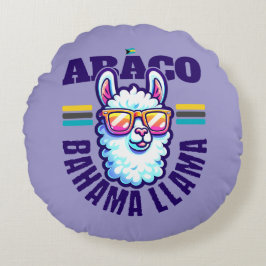 Bahamas Souvenir Gift: Abaco Bahamas Bahama Llama Rond Kussen