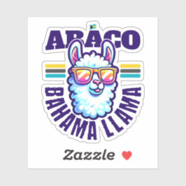 Bahamas Souvenir Gift: Abaco Bahamas Bahama Llama Sticker