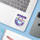 Bahamas Souvenir Gift: Abaco Bahamas Bahama Llama Sticker (Laptop met iPhone)