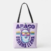 Bahamas Souvenir Gift: Abaco Bahamas Bahama Llama Tote Bag (Achterkant)