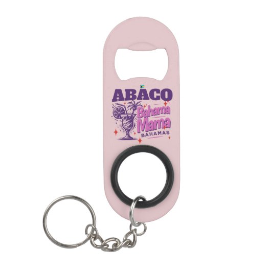 Bahamas Souvenir Gift: Abaco Bahamas Bahama Mama Mini Flessenopener (Voorkant)