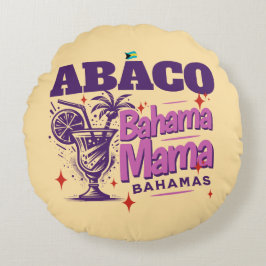 Bahamas Souvenir Gift: Abaco Bahamas Bahama Mama Rond Kussen
