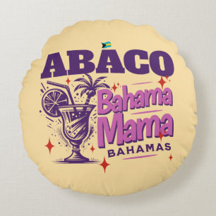 Bahamas Souvenir Gift: Abaco Bahamas Bahama Mama Rond Kussen