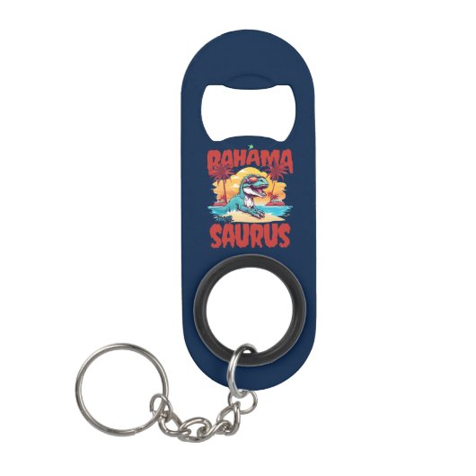 Bahamas Souvenir Gift: Abaco Bahamas Bahama Saurus Mini Flessenopener (Voorkant)