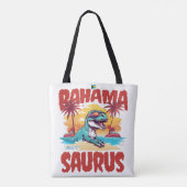 Bahamas Souvenir Gift: Abaco Bahamas Bahama Saurus Tote Bag (Achterkant)