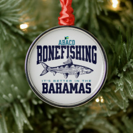 Bahamas Souvenir Gift: Abaco Bahamas Bonefishing Metalen Ornament