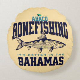 Bahamas Souvenir Gift: Abaco Bahamas Bonefishing Rond Kussen