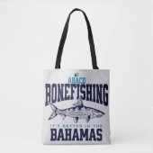 Bahamas Souvenir Gift: Abaco Bahamas Bonefishing Tote Bag (Voorkant)