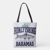 Bahamas Souvenir Gift: Abaco Bahamas Bonefishing Tote Bag (Achterkant)