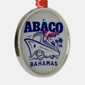 Bahamas Souvenir Gift: Abaco Bahamas Cruise Metalen Ornament (Rechts)