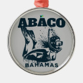 Bahamas Souvenir Gift: Abaco Bahamas Dive Metalen Ornament (Voorkant)