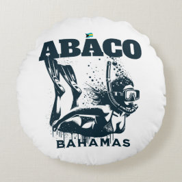 Bahamas Souvenir Gift: Abaco Bahamas Dive Rond Kussen