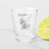 Bahamas Souvenir Gift: Abaco Bahamas Dive Shot Glas (Achterkant)