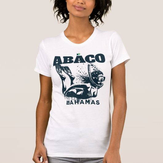 Bahamas Souvenir Gift: Abaco Bahamas Dive T-shirt (Voorkant)
