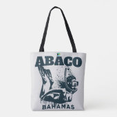 Bahamas Souvenir Gift: Abaco Bahamas Dive Tote Bag (Achterkant)