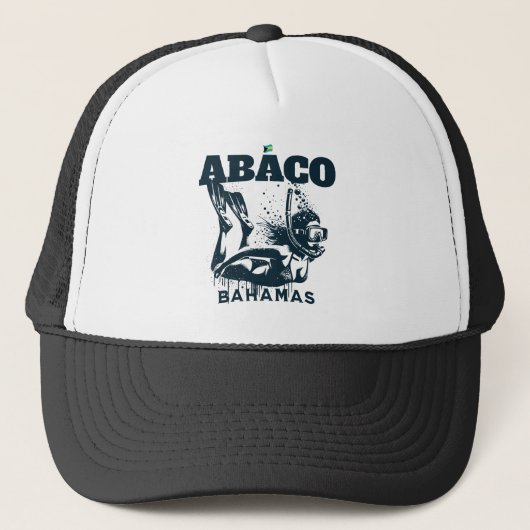 Bahamas Souvenir Gift: Abaco Bahamas Dive Trucker Pet (Voorkant)